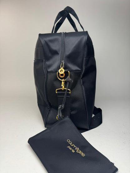 Sac polochon vintage Courreges Paris 2Way Cotton noir