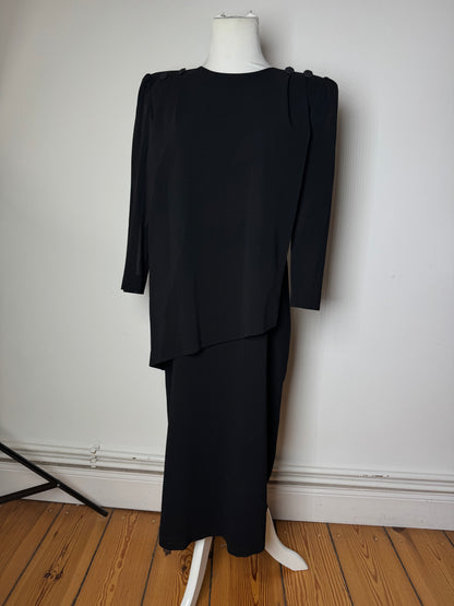 Vintage Givenchy Wool Dress Black 40/L