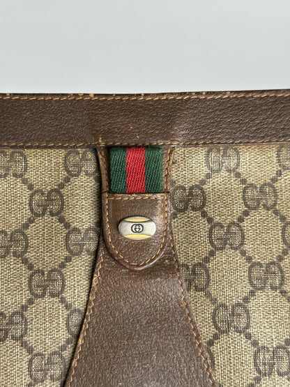 Vintage Gucci Ophidia Monogram Leather Clutch