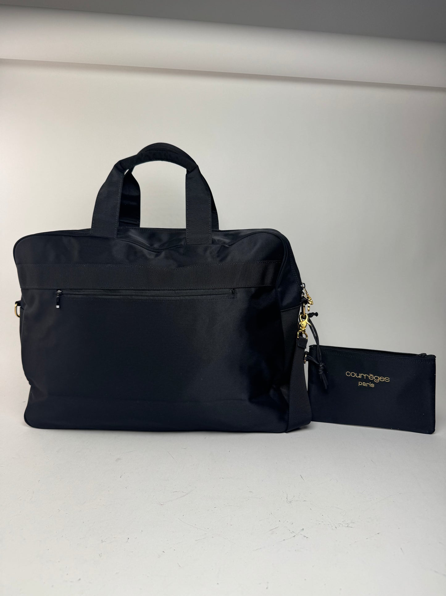 Sac polochon vintage Courreges Paris 2Way Cotton noir