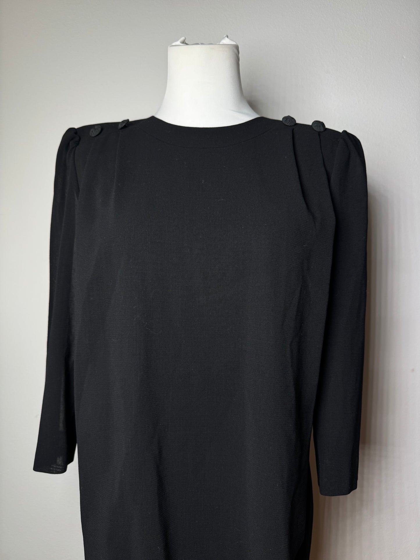 Vintage Givenchy Wool Dress Black 40/L
