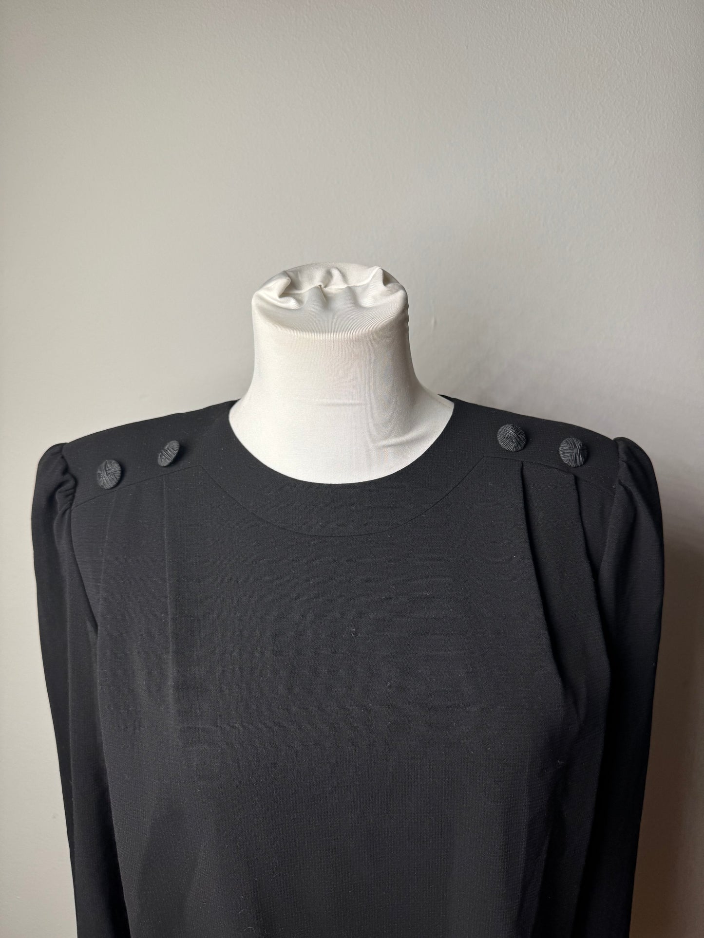 Vintage Givenchy Wool Dress Black 40/L