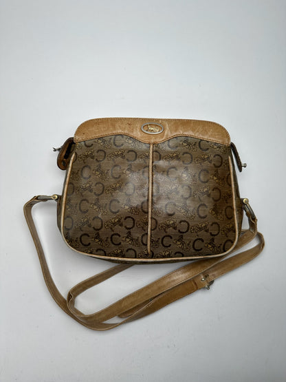Vintage Celine Paris Triomphe Monogram Leather Bag