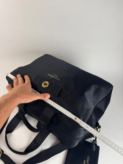 Sac polochon vintage Courreges Paris 2Way Cotton noir