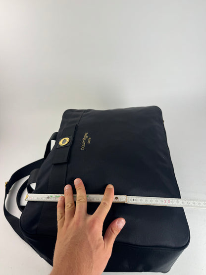 Sac polochon vintage Courreges Paris 2Way Cotton noir