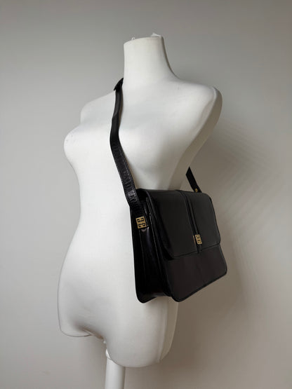 Vintage 2Way Givenchy 4G Leather Bag black