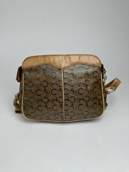 Vintage Celine Paris Triomphe Monogram Leather Bag