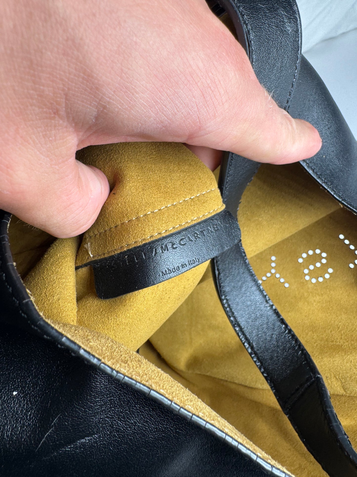 Vintage Stella Mc Cartney vegan Leather Logo Tote bag black