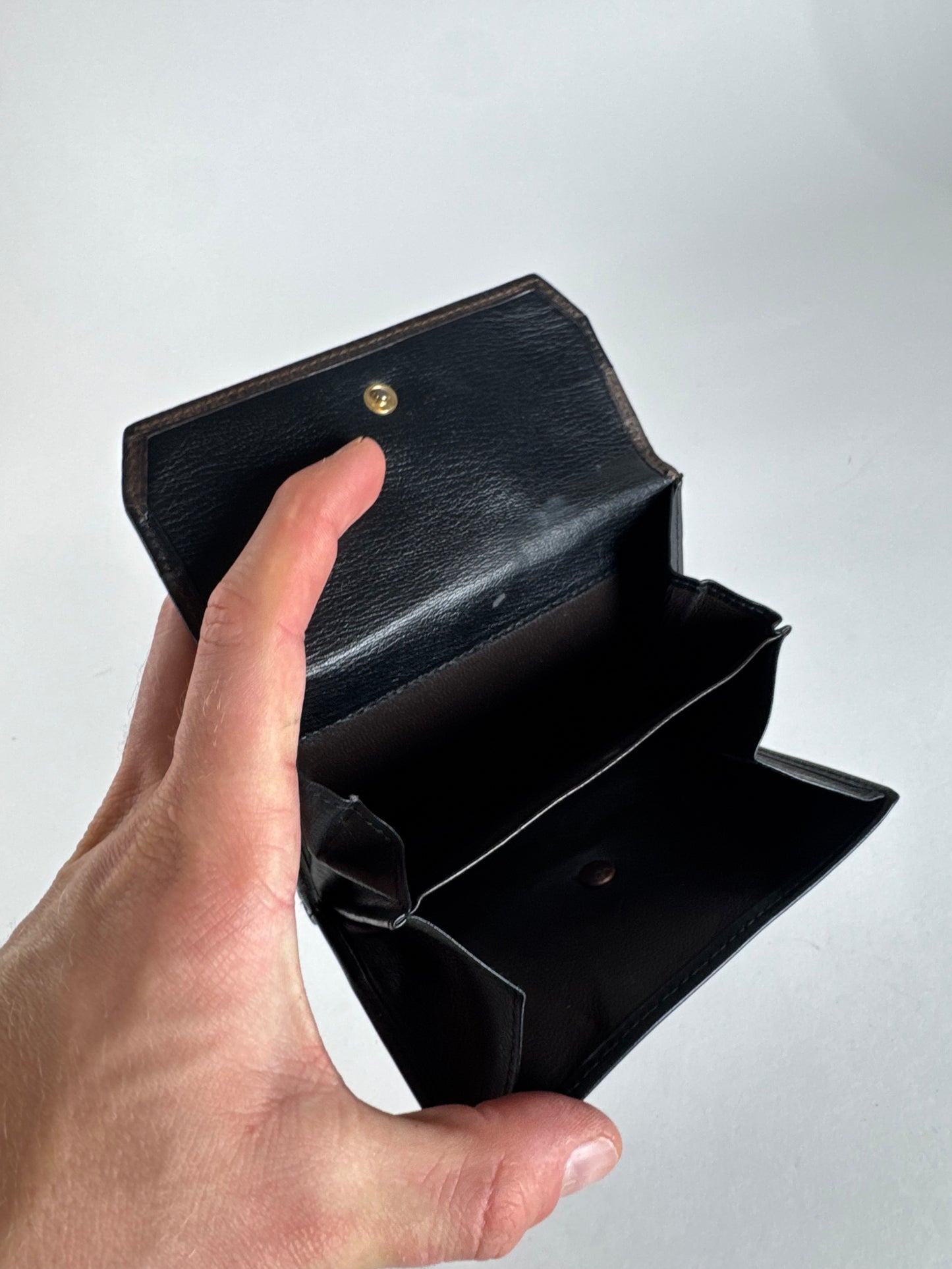 Vintage Loewe Madrid Leather Wallet Black Brown