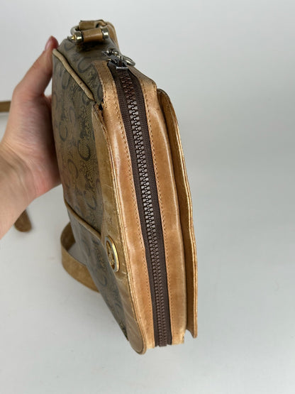 Vintage Celine Paris Triomphe Monogram Leather Bag