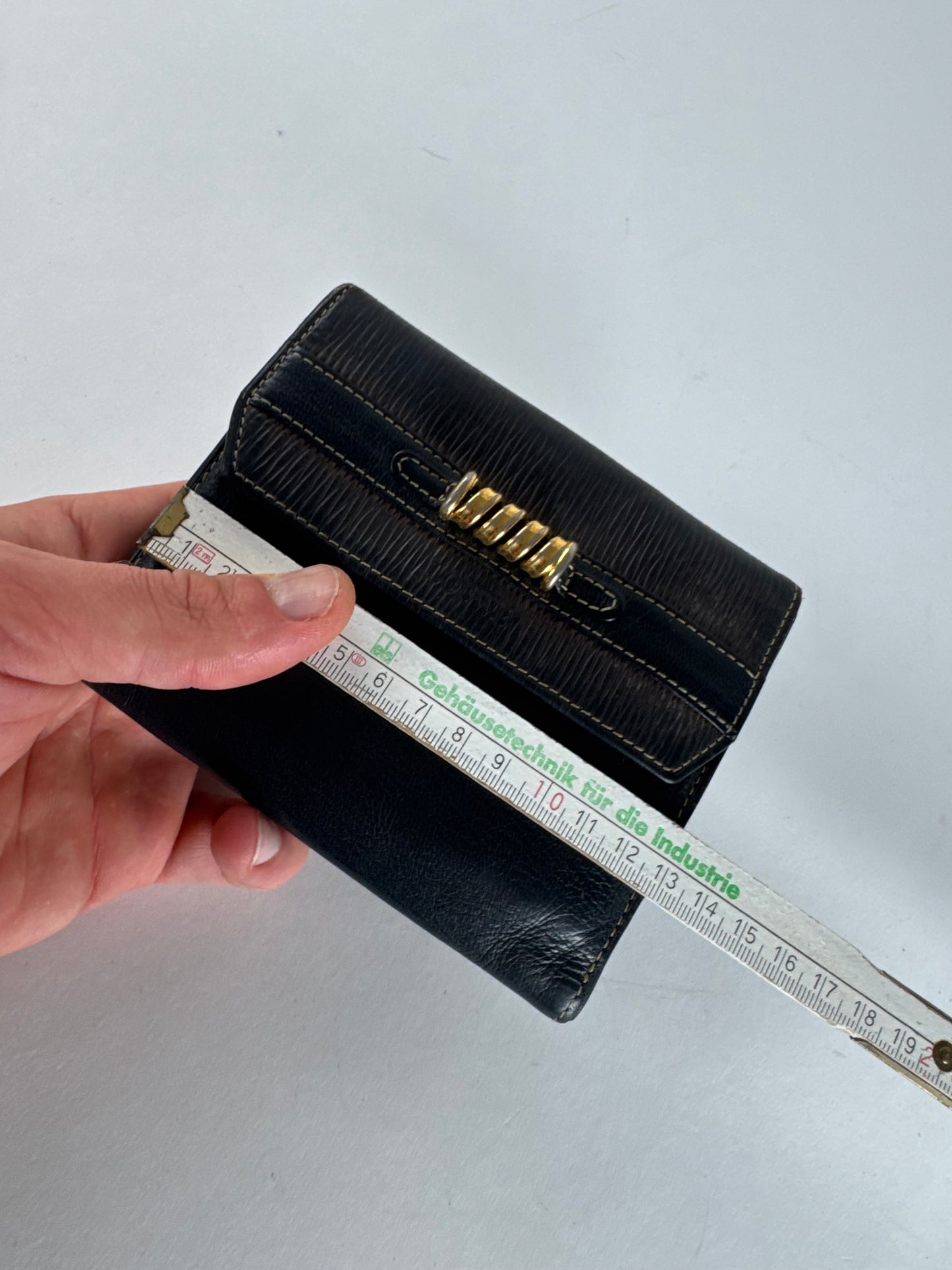 Vintage Loewe Madrid Leather Wallet Black Brown