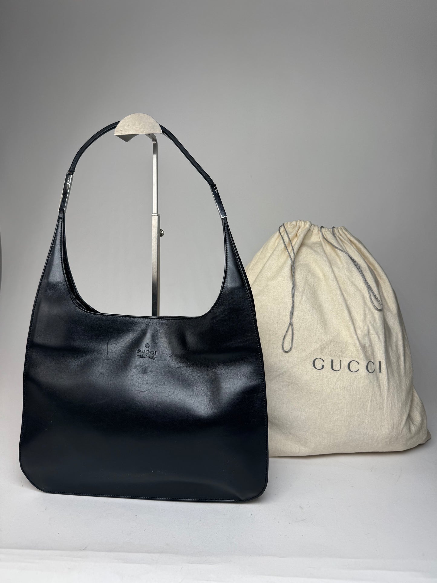 Vintage Gucci Leather Handbag Black