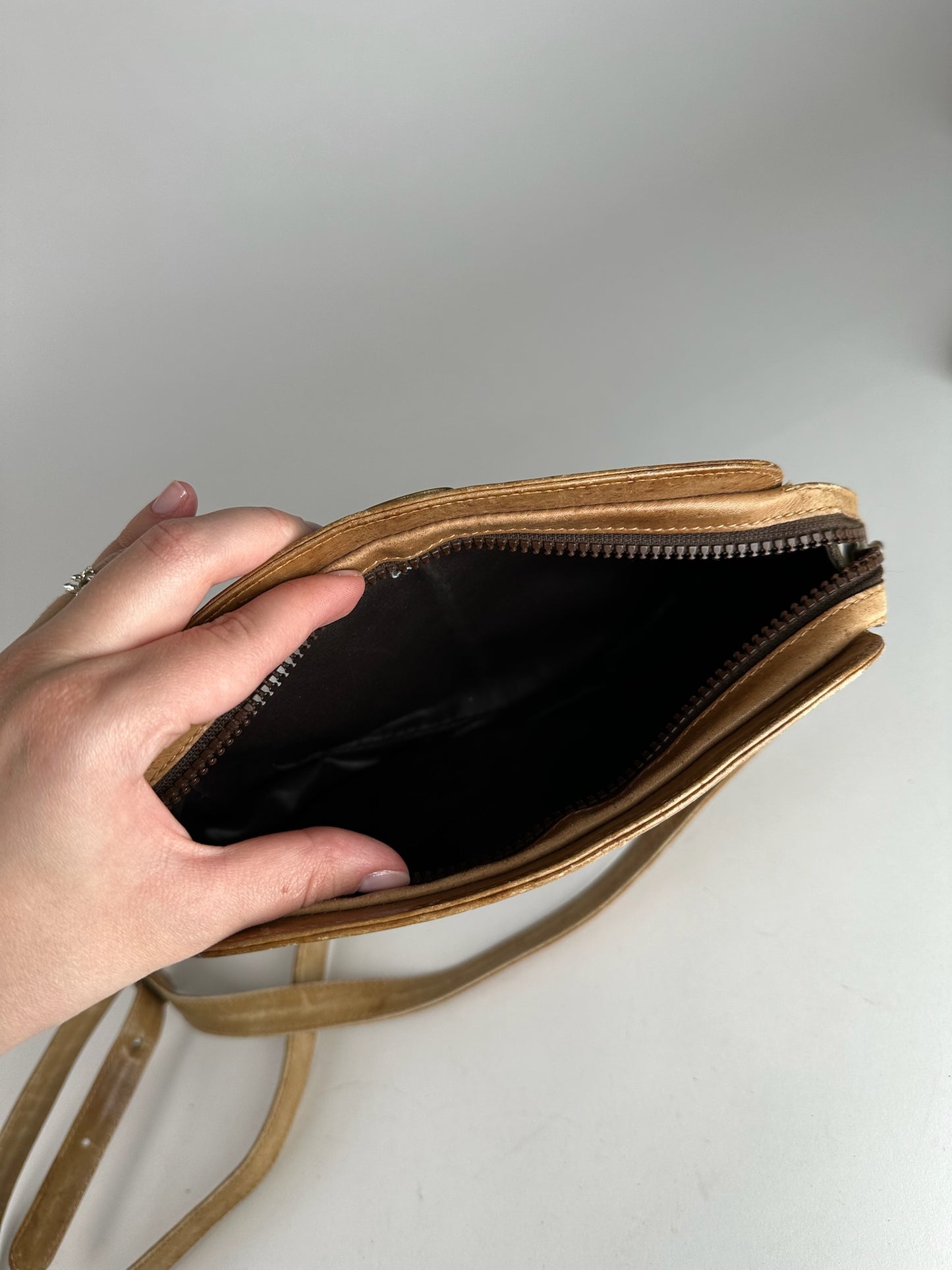 Vintage Celine Paris Triomphe Monogram Leather Bag