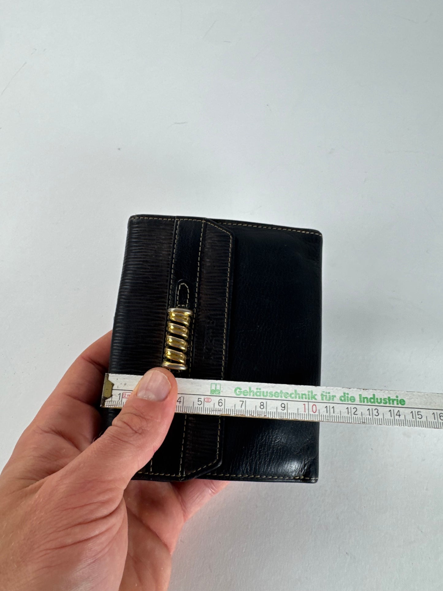 Vintage Loewe Madrid Leather Wallet Black Brown