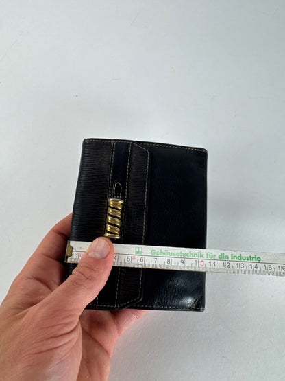 Vintage Loewe Madrid Leather Wallet Black Brown