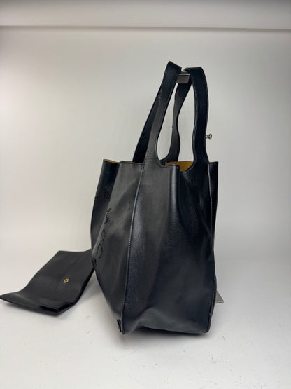 Vintage Stella Mc Cartney vegan Leather Logo Tote bag black