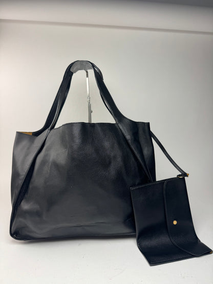 Vintage Stella Mc Cartney vegan Leather Logo Tote bag black