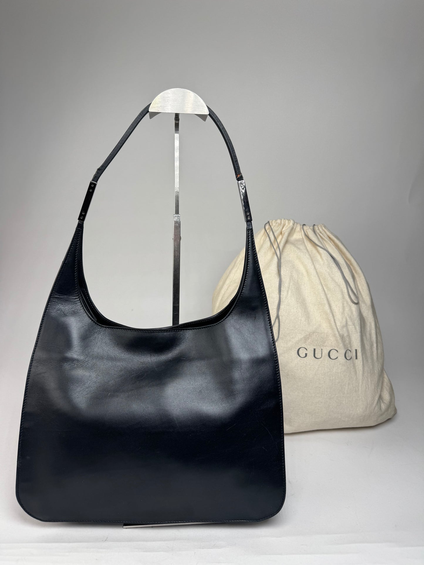 Vintage Gucci Leather Handbag Black