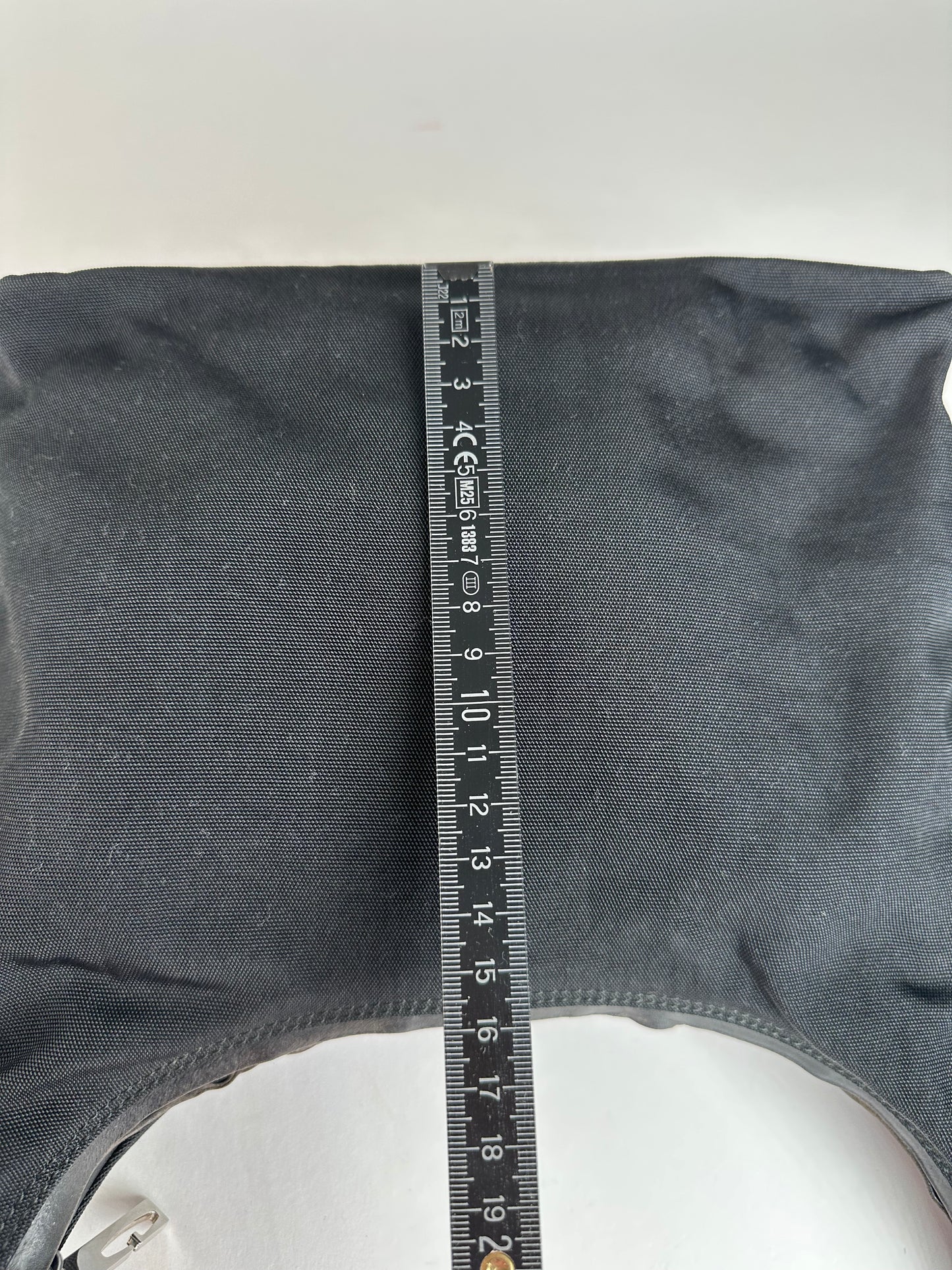 Vintage Gucci Canvas Leather Hobo Bag Black