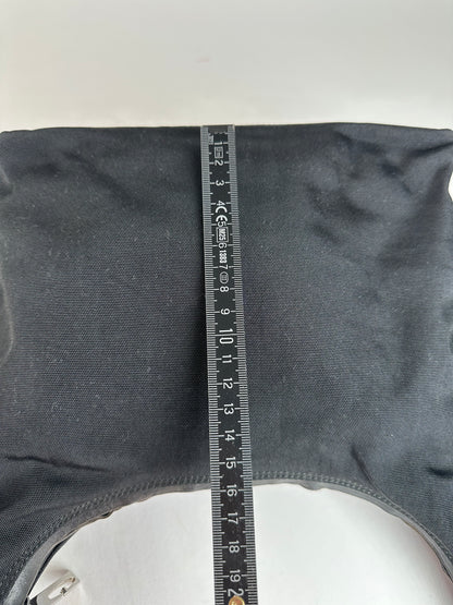 Vintage Gucci Canvas Leather Hobo Bag Black