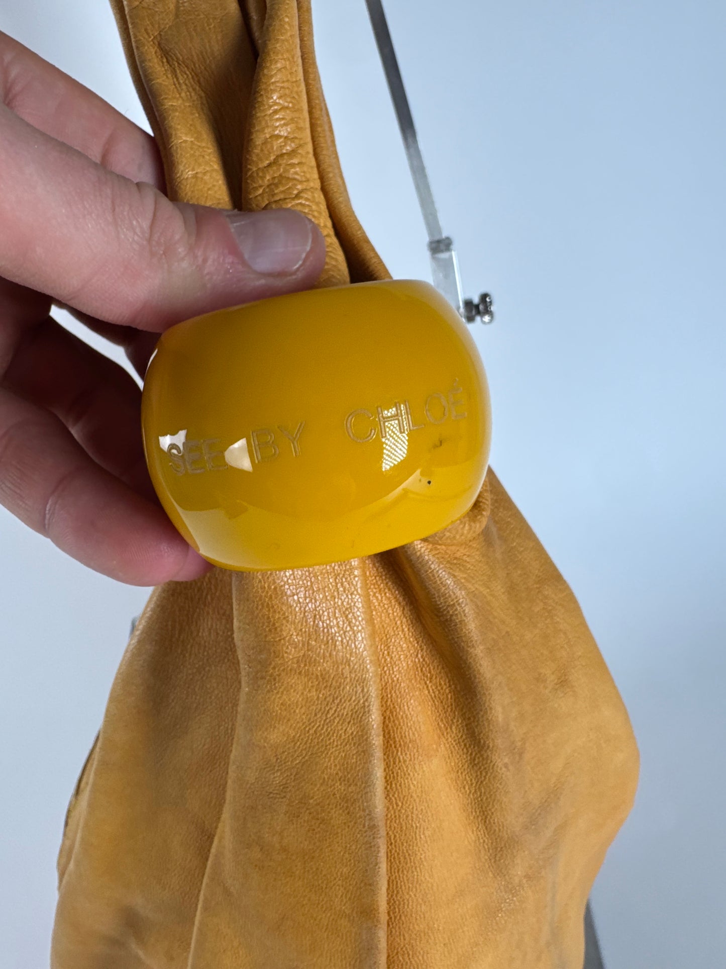 Vintage Chloe Leather Handbag Yellow