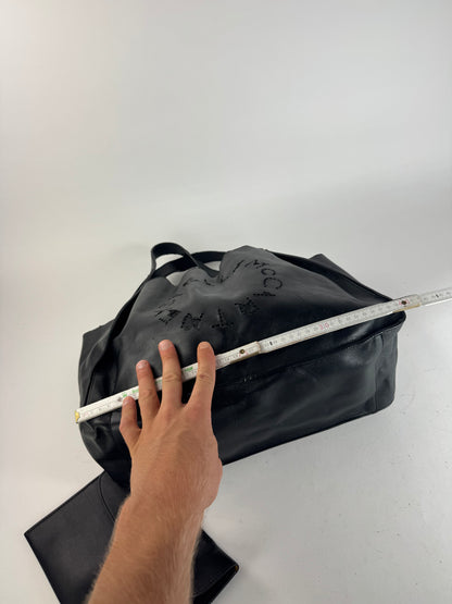 Vintage Stella Mc Cartney vegan Leather Logo Tote bag black