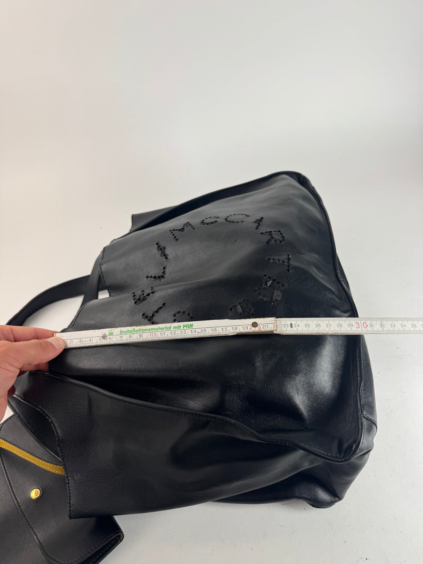 Vintage Stella Mc Cartney vegan Leather Logo Tote bag black