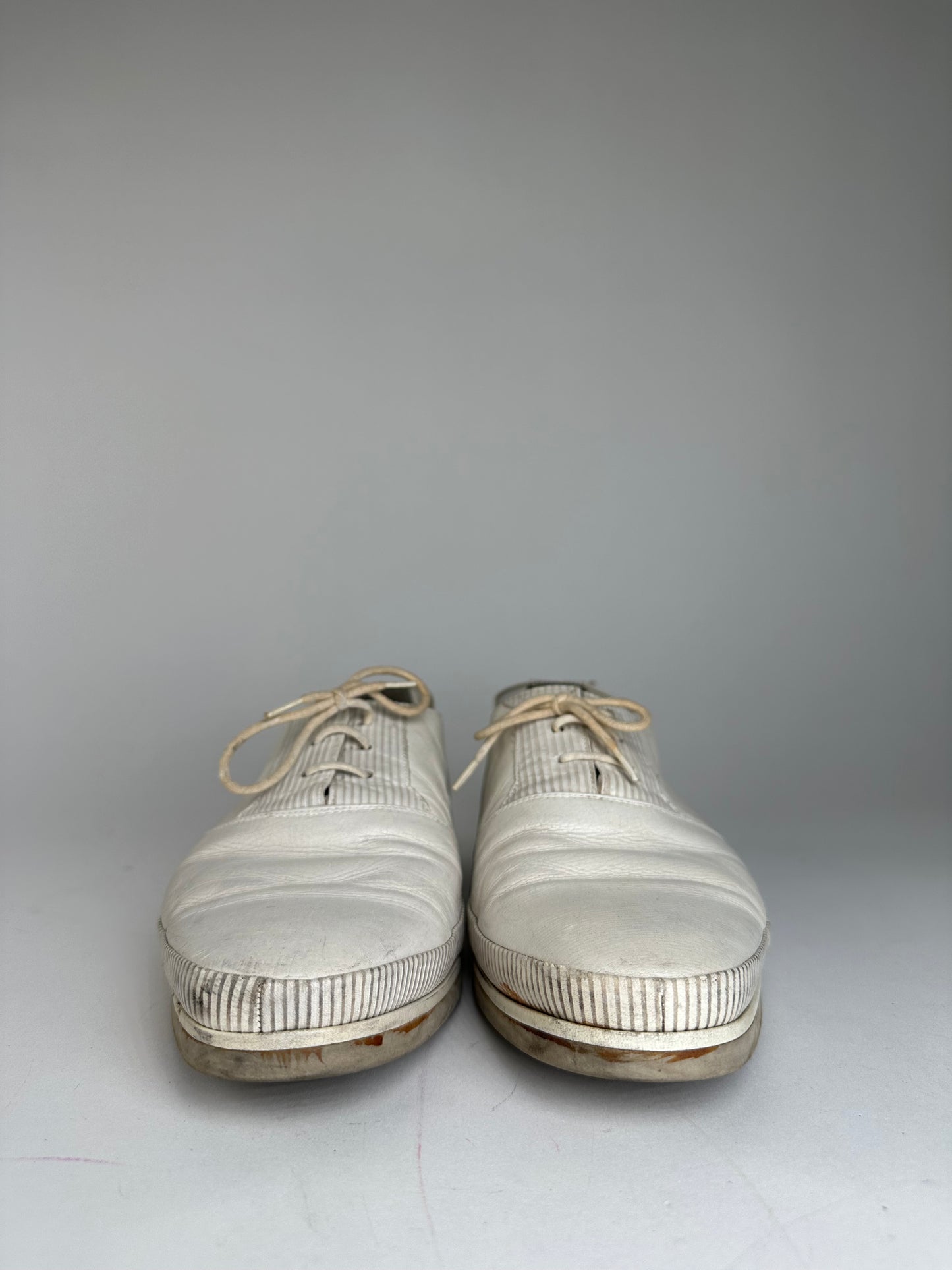 Vintage Yves Saint Laurent Leather Shoes White 37