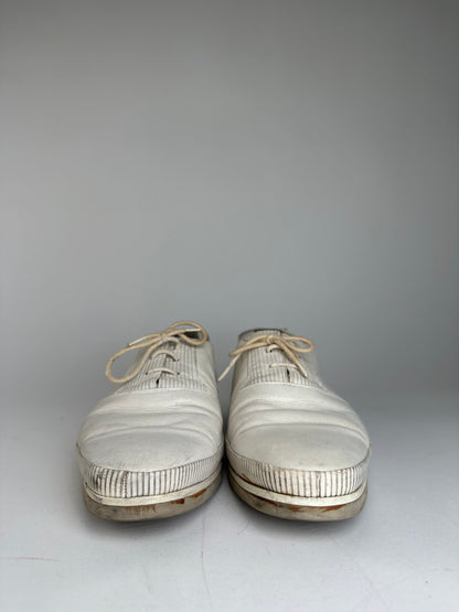 Vintage Yves Saint Laurent Leather Shoes White 37
