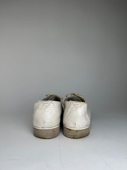 Vintage Yves Saint Laurent Leather Shoes White 37