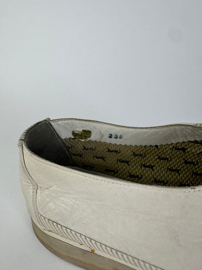 Vintage Yves Saint Laurent Leather Shoes White 37