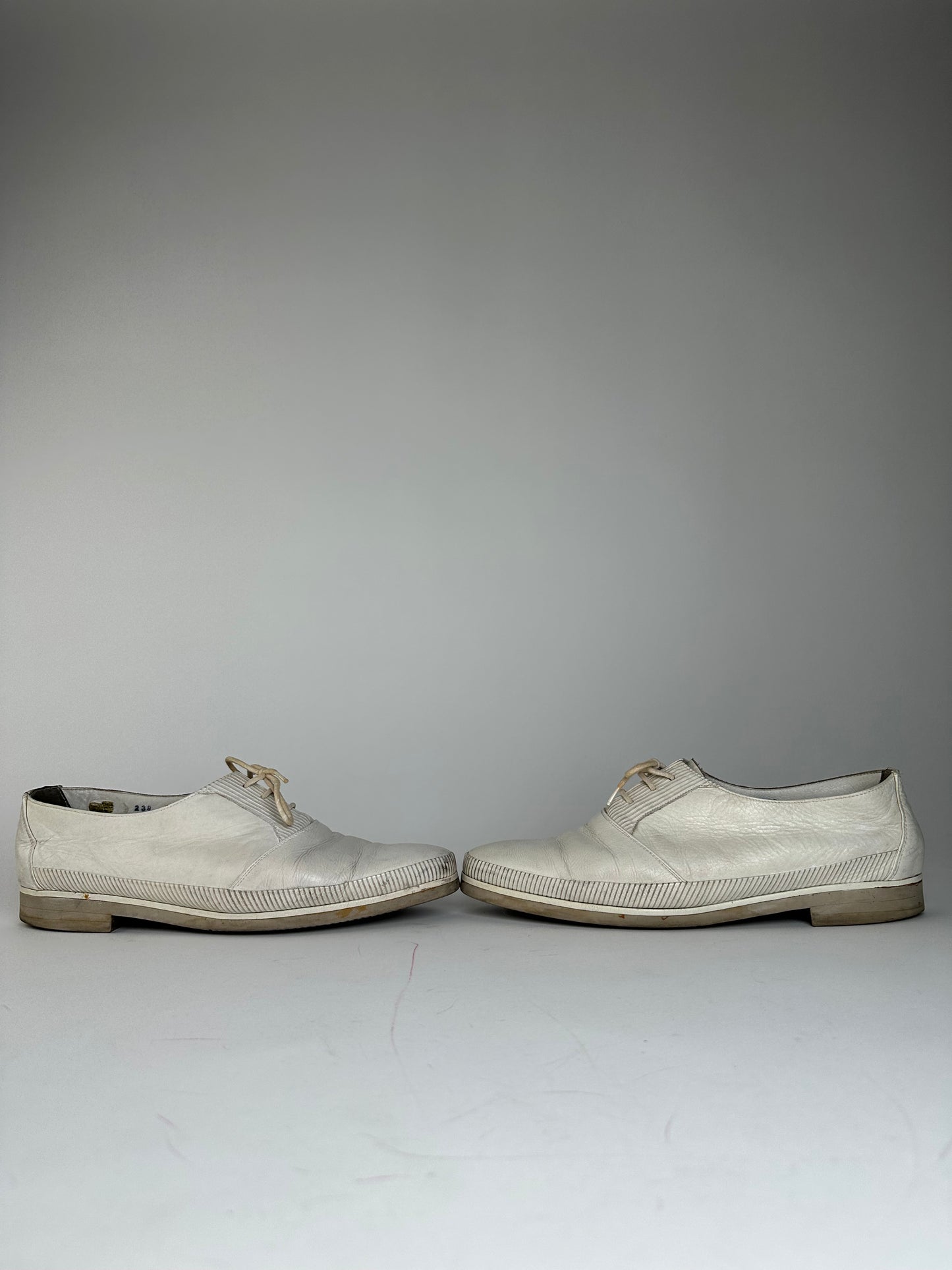 Vintage Yves Saint Laurent Leather Shoes White 37