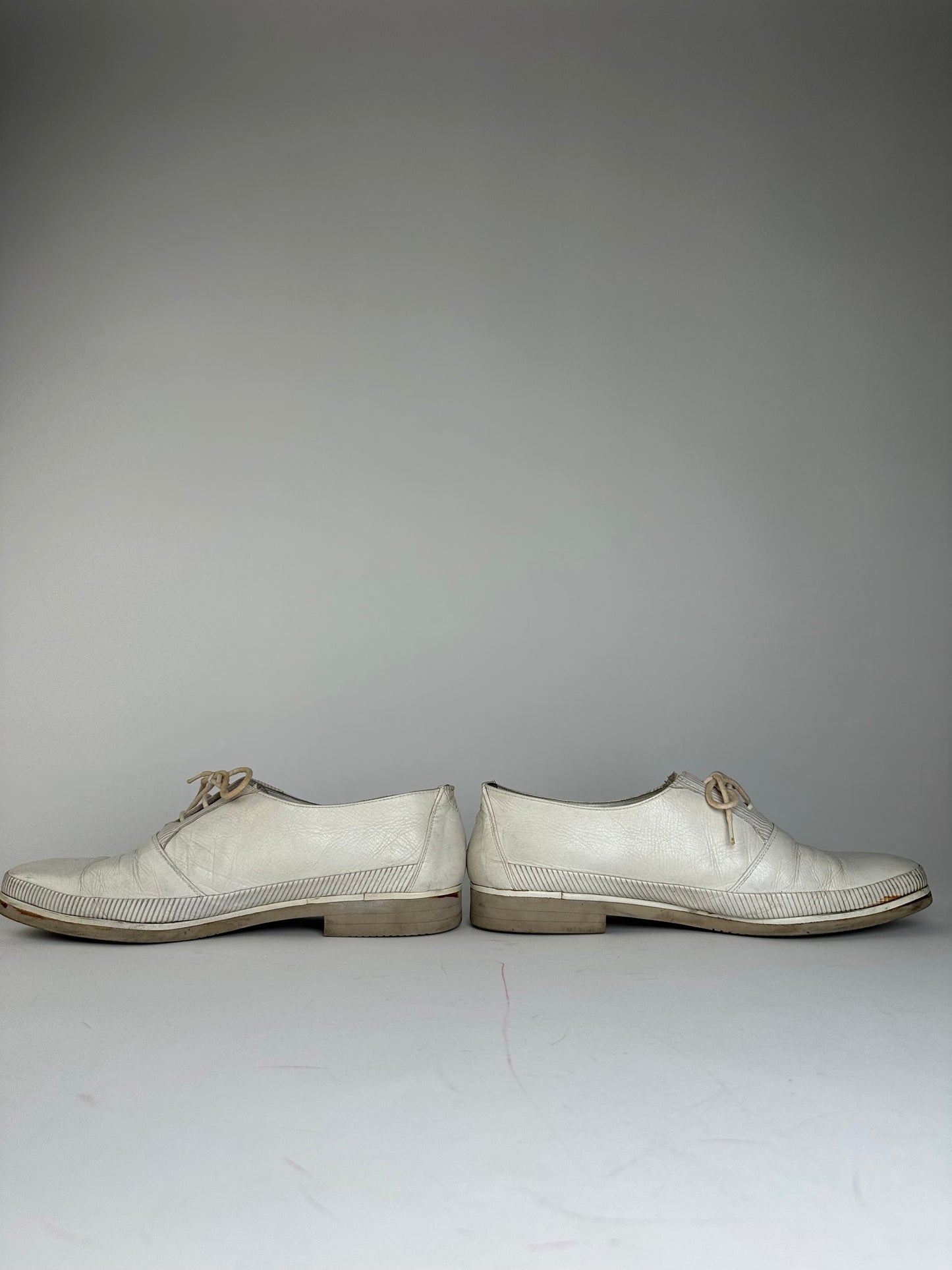 Vintage Yves Saint Laurent Leather Shoes White 37