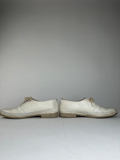Vintage Yves Saint Laurent Leather Shoes White 37