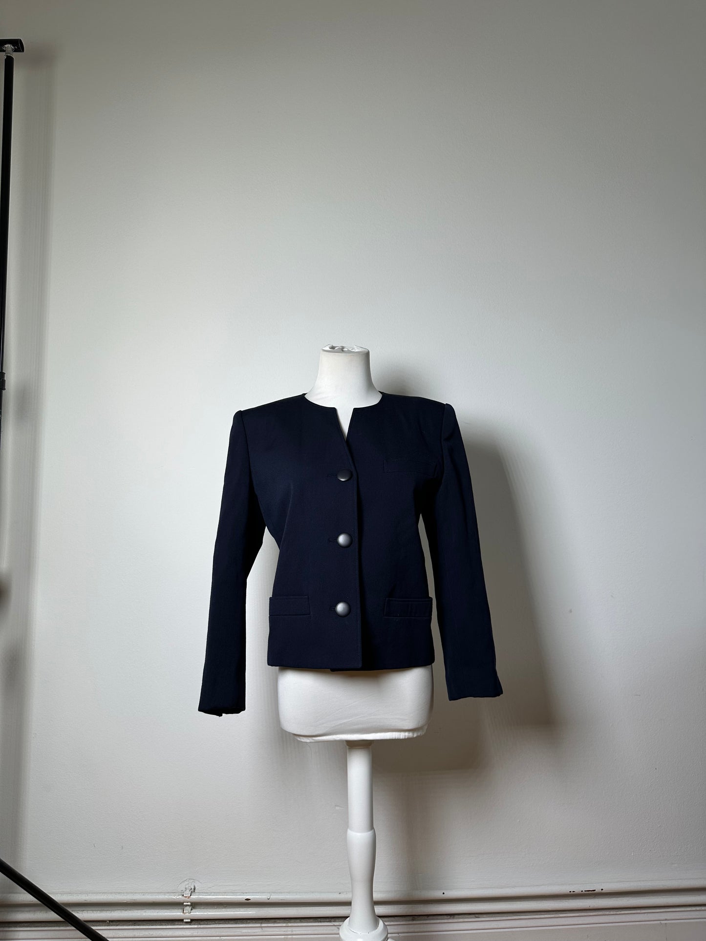Vintage Dior Wool Jacket Navy S