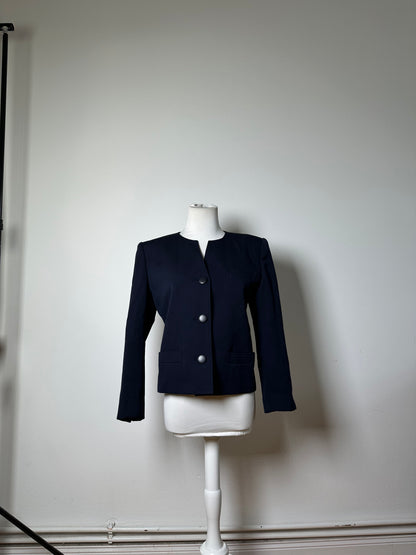 Vintage Dior Wool Jacket Navy S