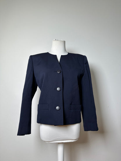 Vintage Dior Wool Jacket Navy S