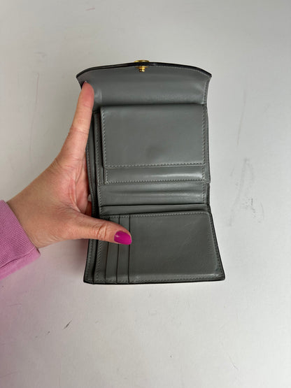 Vintage Celine Paris Envelope Card Holder Green Grey White