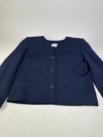 Vintage Dior Wool Jacket Navy S