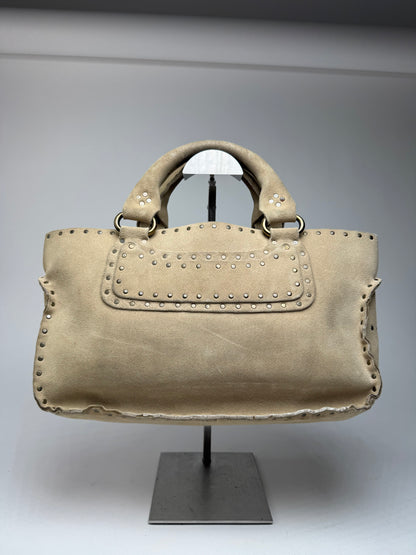 Vintage Celine Paris Suede Bag Beige