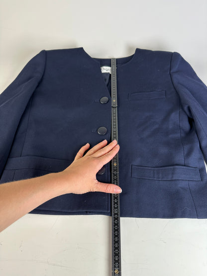 Vintage Dior Wool Jacket Navy S