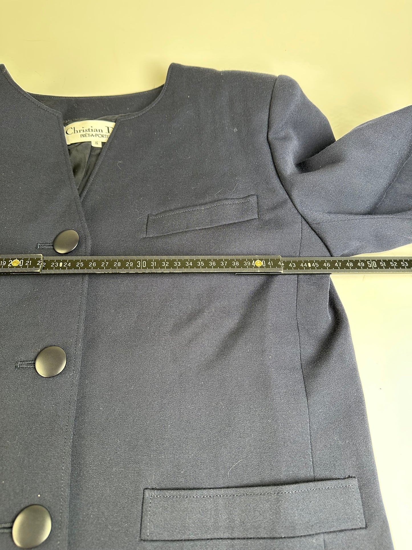 Vintage Dior Wool Jacket Navy S