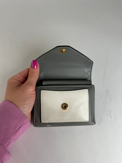 Vintage Celine Paris Envelope Card Holder Green Grey White
