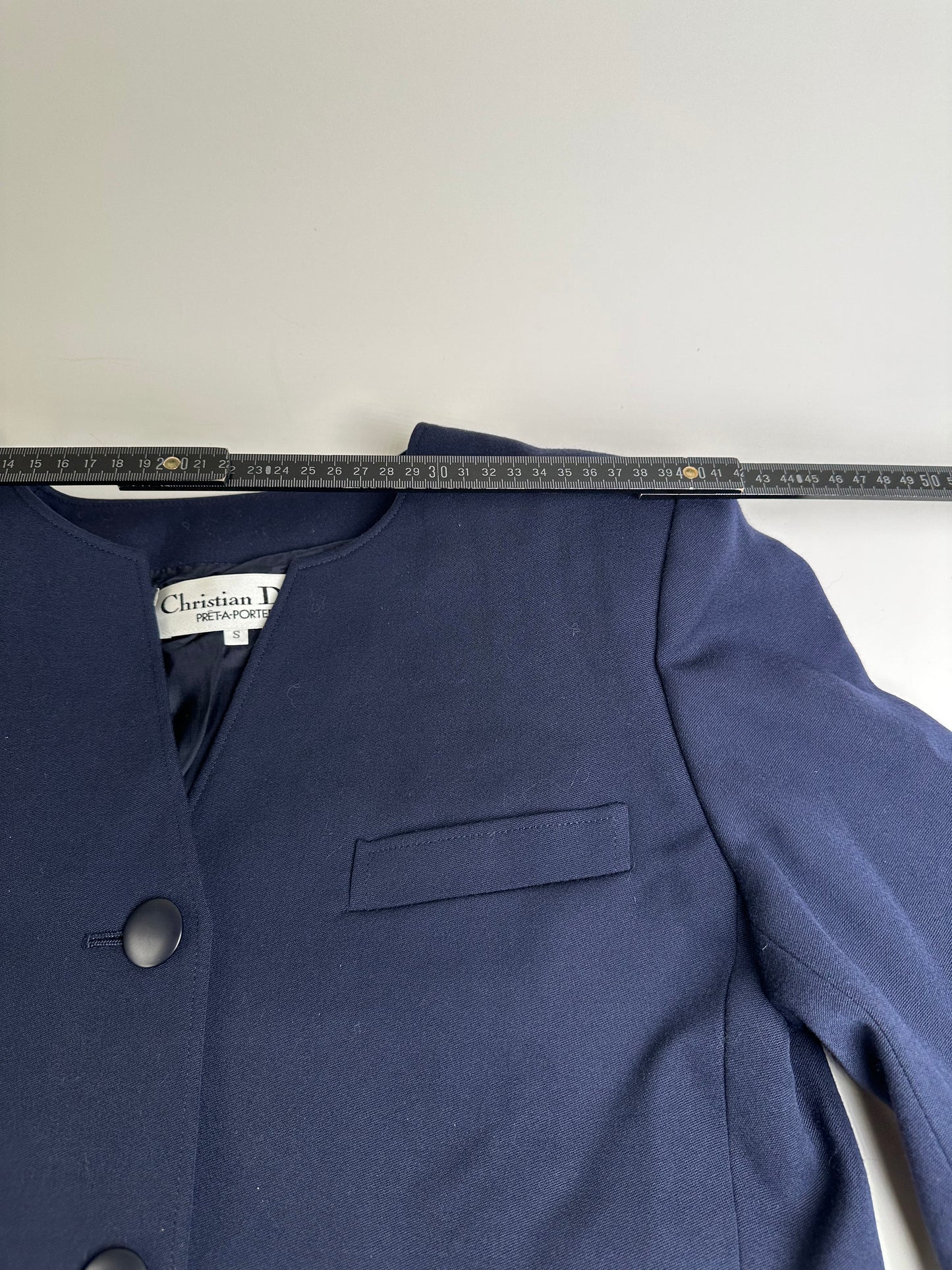 Vintage Dior Wool Jacket Navy S
