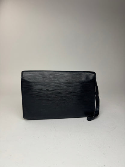 Pochette vintage Louis Vuitton en cuir EPI noir