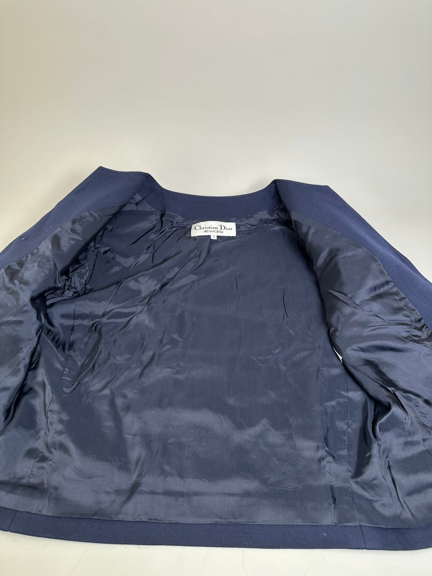 Vintage Dior Wool Jacket Navy S