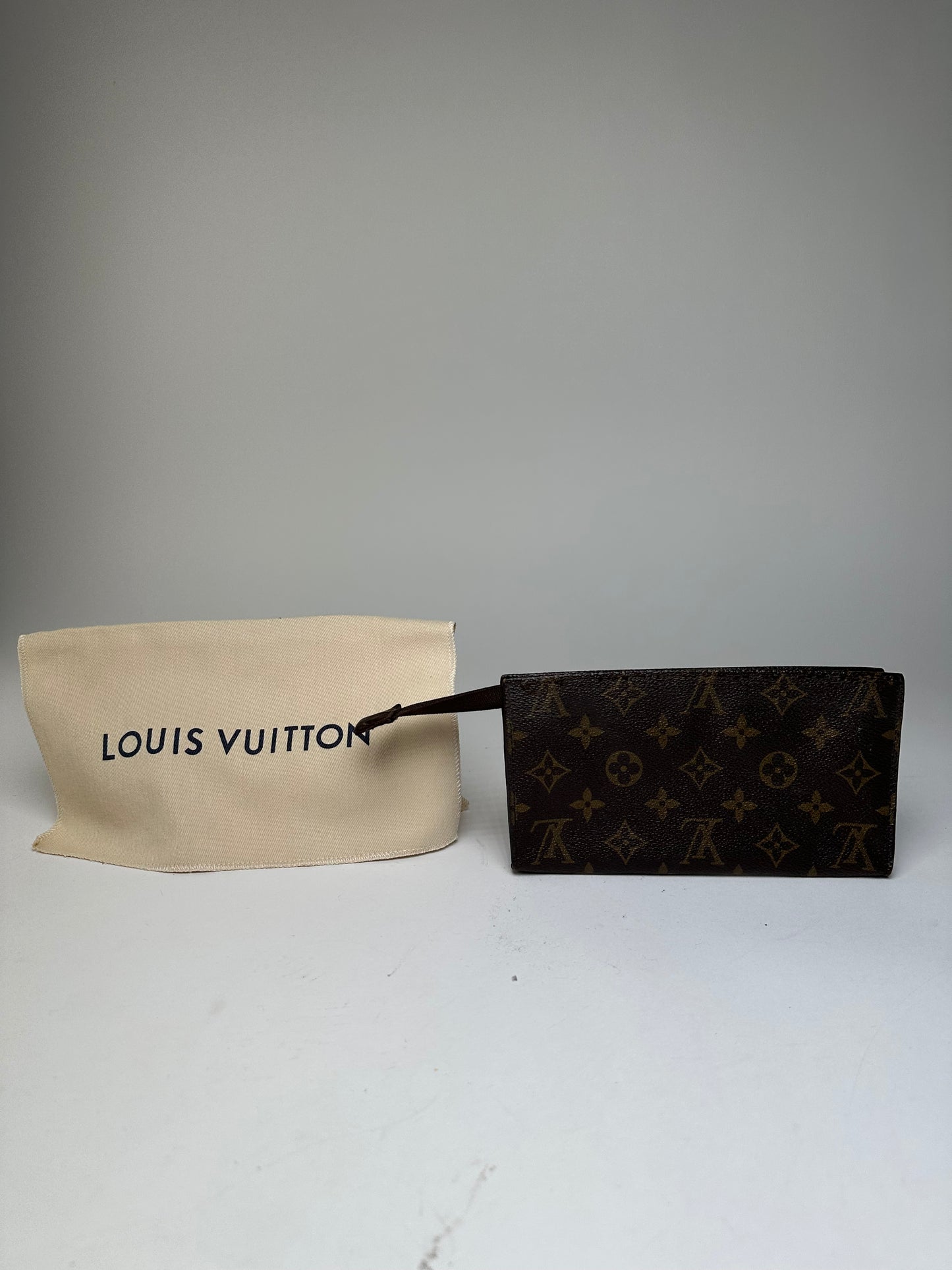Vintage Louis Vuitton Monogram Canvas Zip Pouch Brown