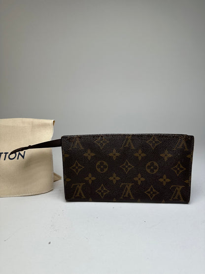 Vintage Louis Vuitton Monogram Canvas Zip Pouch Brown