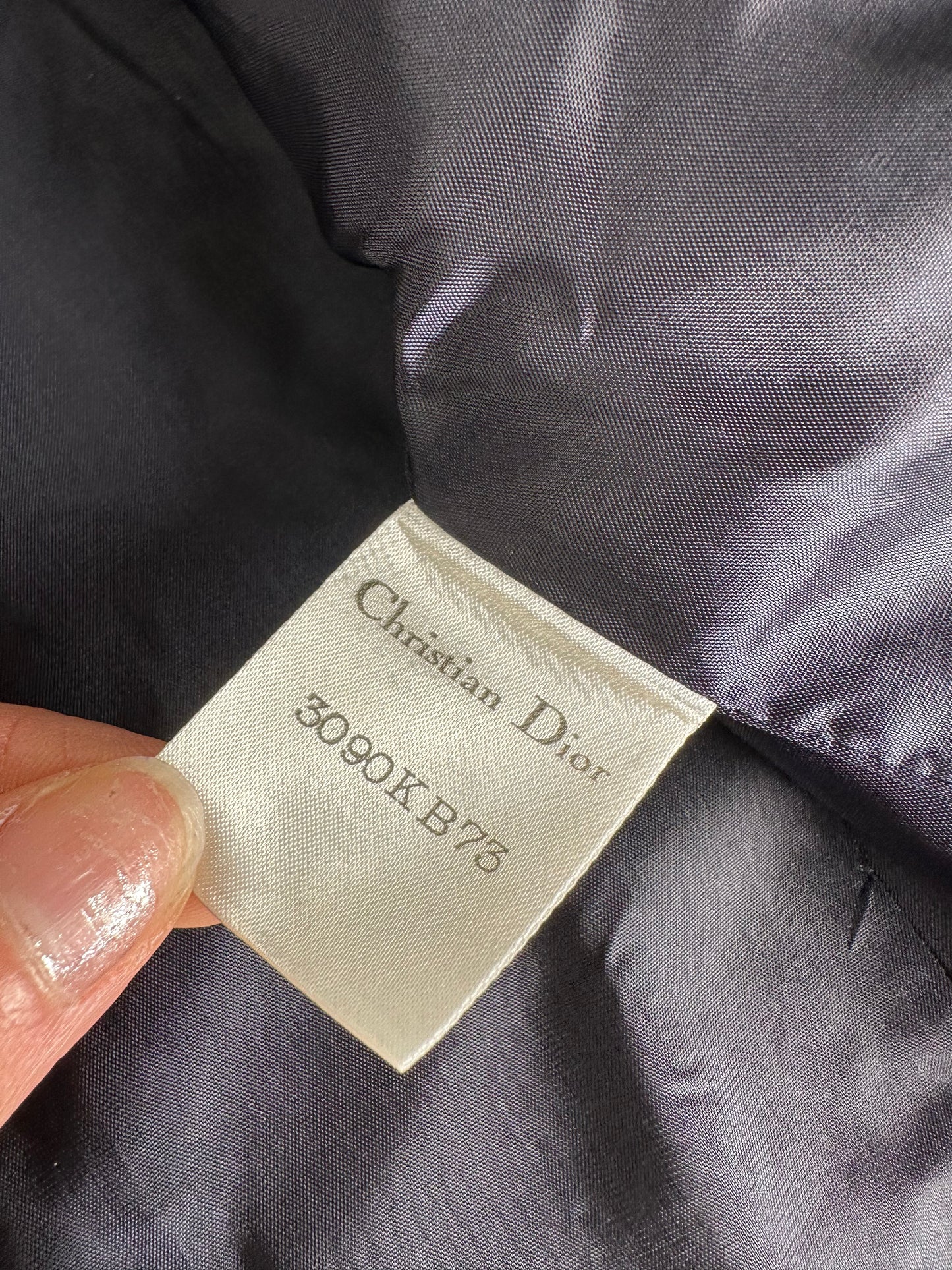 Vintage Dior Wool Jacket Navy S