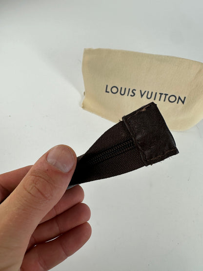 Vintage Louis Vuitton Monogram Canvas Zip Pouch Brown